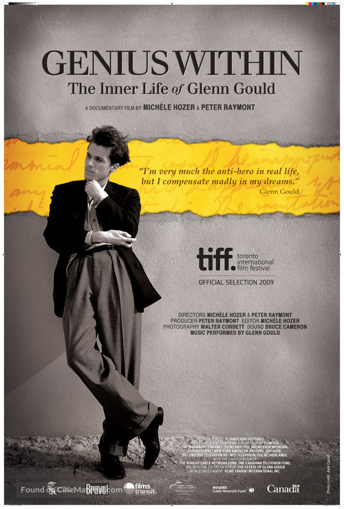 Genius Within: The Inner Life of Glenn Gould - Canadian Movie Poster