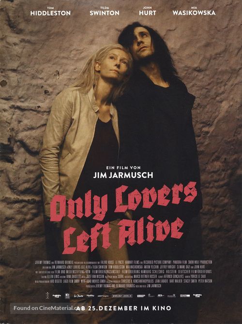 Only Lovers Left Alive - German Movie Poster