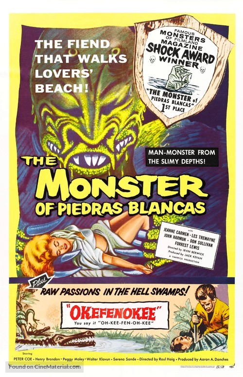 The Monster of Piedras Blancas - Combo movie poster