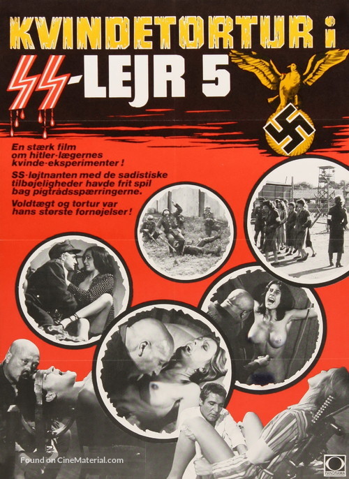 SS Lager 5: L&#039;inferno delle donne - Danish Movie Poster