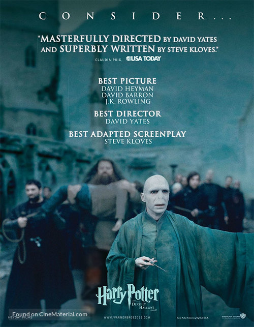 Harry Potter and the Deathly Hallows: Part II - British For your consideration movie poster