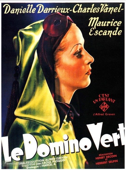 Le domino vert - French Movie Poster