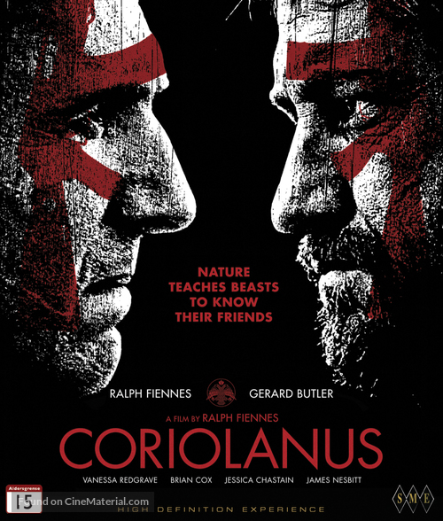 Coriolanus - Norwegian Blu-Ray movie cover