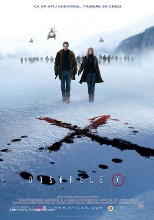 The X Files: I Want to Believe - Romanian Movie Poster