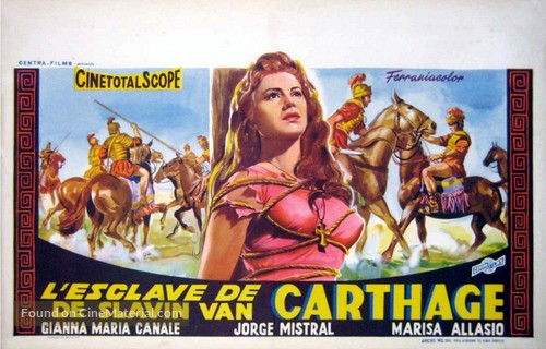 Schiave di Cartagine, Le - Belgian Movie Poster