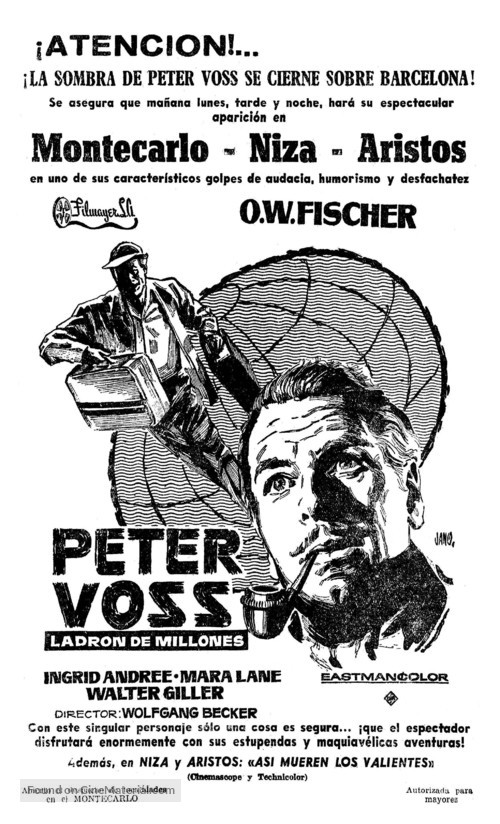 Peter Voss, der Millionendieb - Spanish poster
