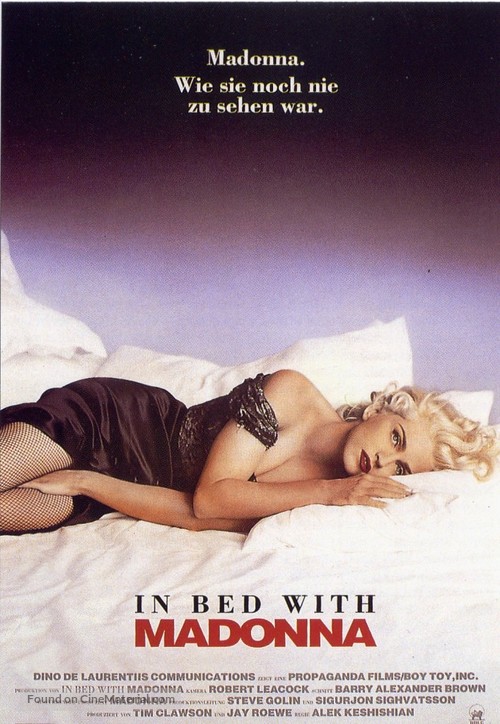 Madonna: Truth or Dare - German Movie Poster