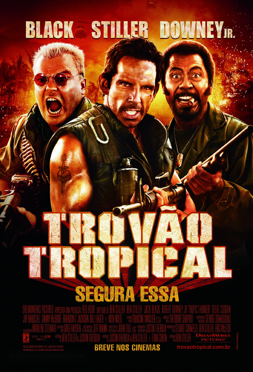 Tropic Thunder - Brazilian Movie Poster