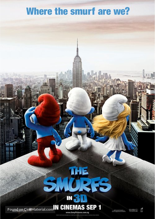 The Smurfs - Singaporean Movie Poster