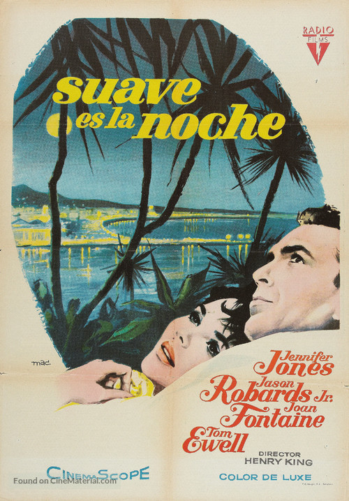 Tender Is the Night - Spanish Movie Poster