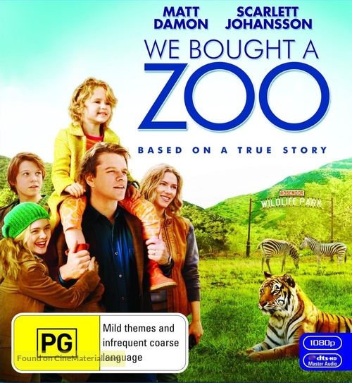 We Bought a Zoo - Australian Blu-Ray movie cover