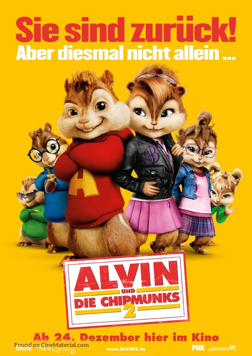 Alvin and the Chipmunks: The Squeakquel - German Movie Poster