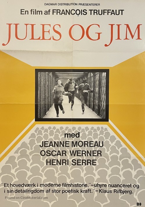 Jules Et Jim - Danish Movie Poster