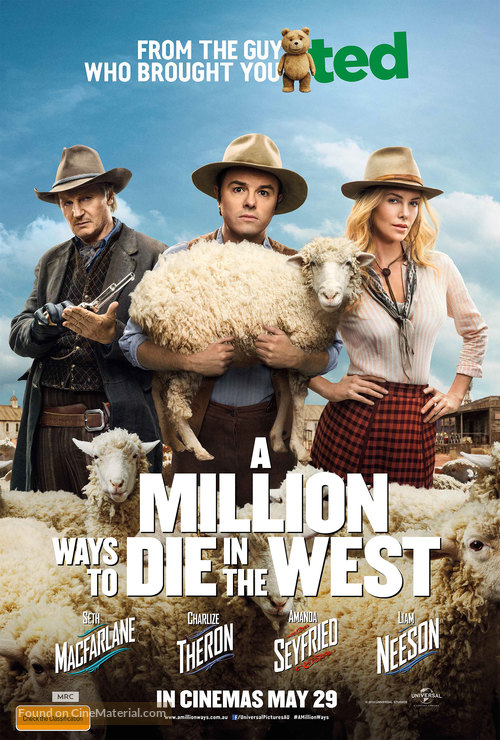 A Million Ways to Die in the West - Australian Movie Poster
