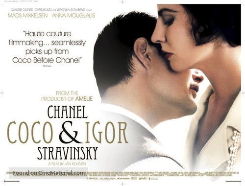 Coco Chanel &amp; Igor Stravinsky - British Movie Poster