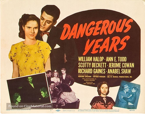 Dangerous Years - Movie Poster