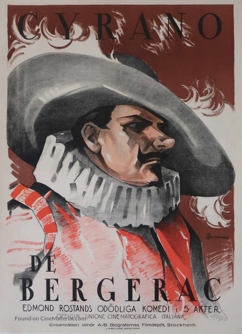 Cirano di Bergerac - Swedish Movie Poster