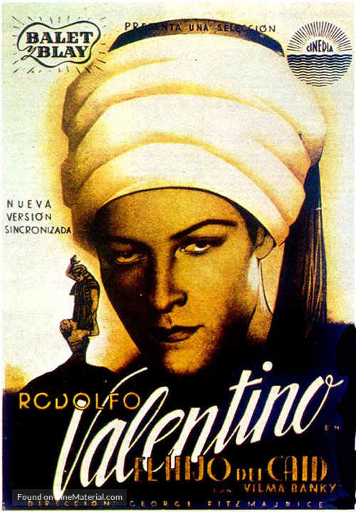 The Son of the Sheik - Spanish Movie Poster
