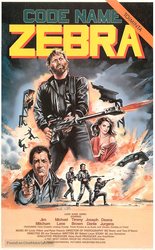 Code Name: Zebra - Finnish VHS movie cover