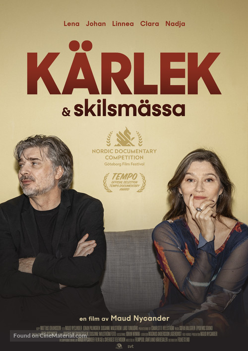 K&auml;rlek &amp; skilsm&auml;ssa - Swedish Movie Poster