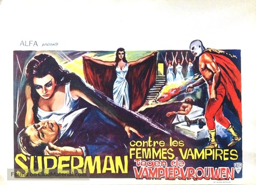 Santo vs. las mujeres vampiro - Belgian Movie Poster