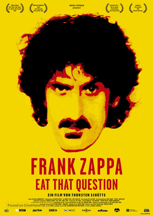 Eat That Question: Frank Zappa in His Own Words - German Movie Poster