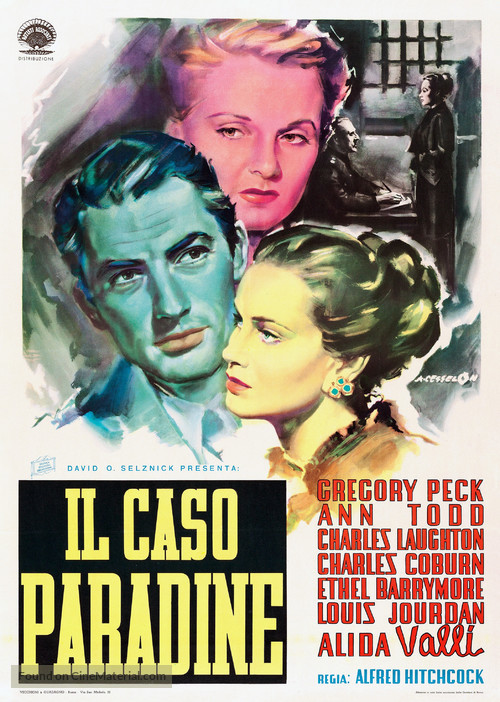 The Paradine Case - Italian Movie Poster