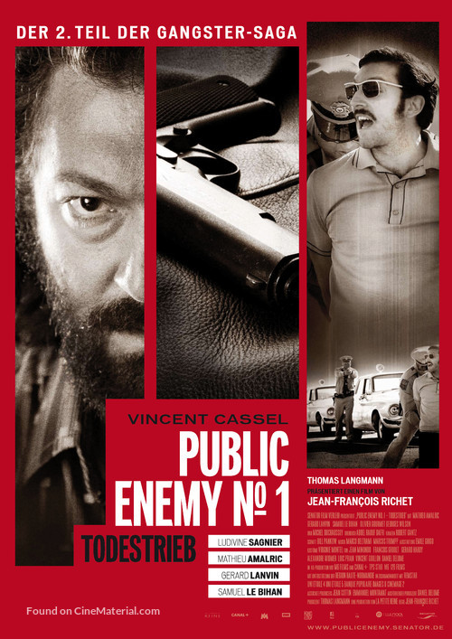 L&#039;ennemi public n&deg;1 - German Movie Poster