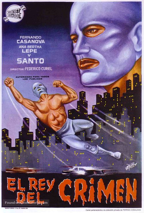 Santo contra el rey del crimen - Spanish Movie Poster