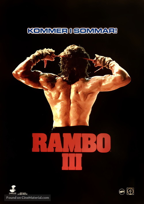 Rambo III - Swedish Movie Poster