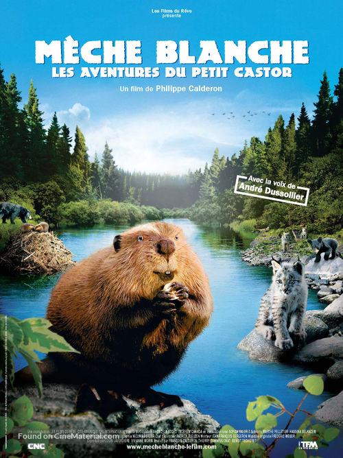M&egrave;che Blanche, les aventures du petit castor - French Movie Poster