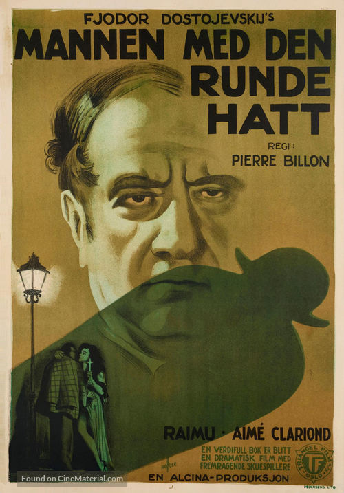 L&#039;homme au chapeau rond - Norwegian Movie Poster