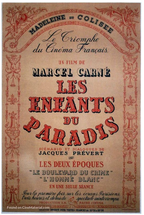 Les enfants du paradis - French Movie Poster