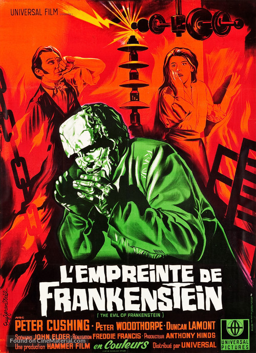 The Evil of Frankenstein - French Movie Poster