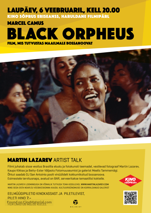 Orfeu Negro - Estonian Movie Poster