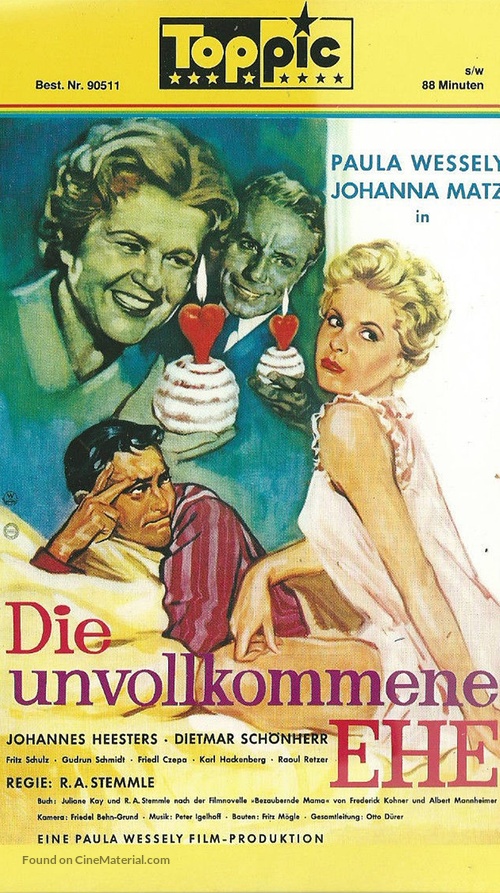 Die unvollkommene Ehe - German VHS movie cover