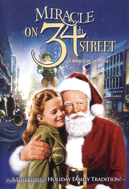 Miracle on 34th Street - Canadian DVD movie cover