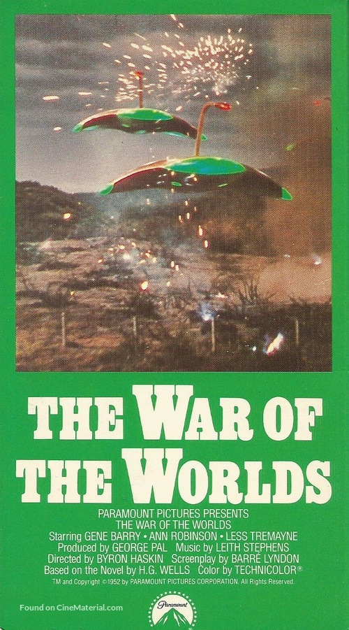 The War of the Worlds - VHS movie cover
