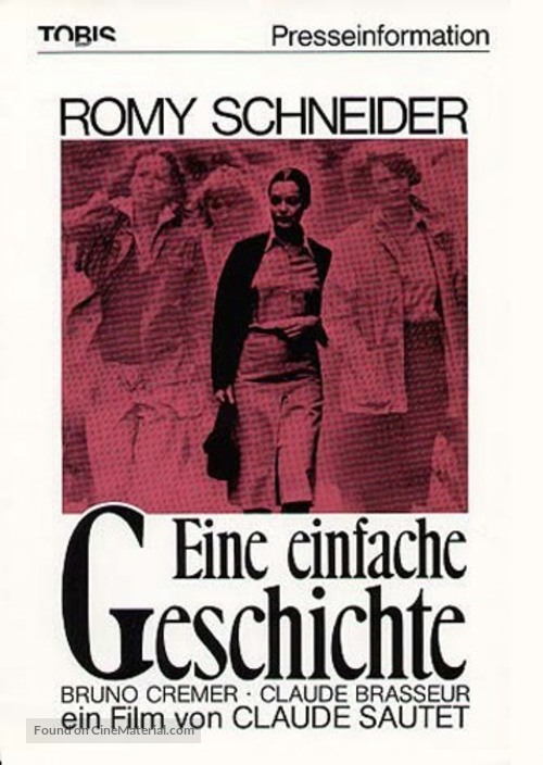 Une histoire simple - German DVD movie cover