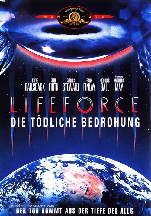 Lifeforce - German DVD movie cover