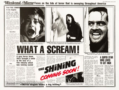 The Shining - British Movie Poster