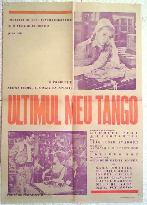 Mi &uacute;ltimo tango - Romanian Movie Poster