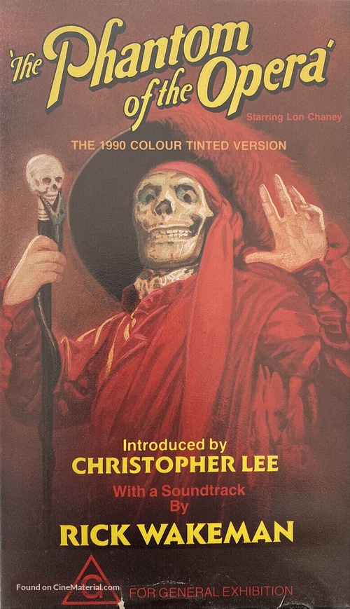 The Phantom of the Opera - Australian VHS movie cover