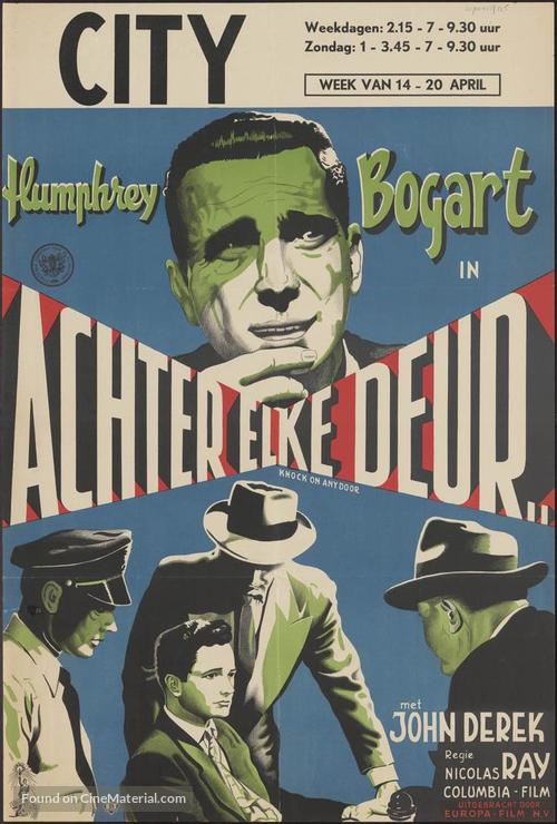 Knock on Any Door - Dutch Movie Poster