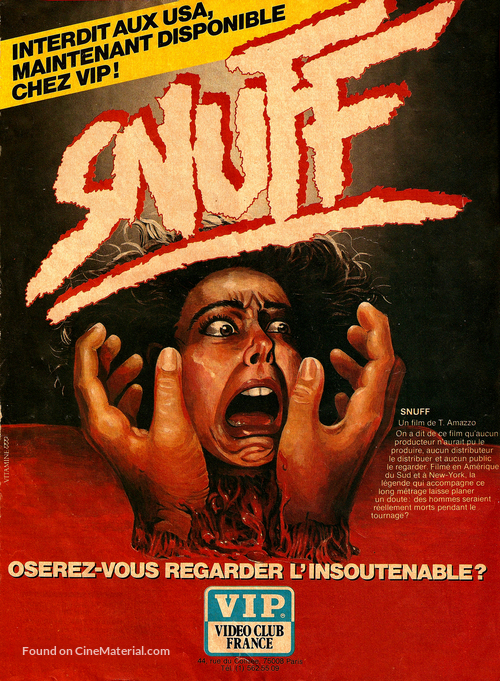 Snuff - French DVD movie cover
