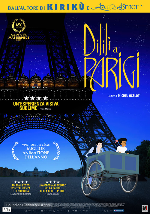 Dilili &agrave; Paris - Italian Movie Poster