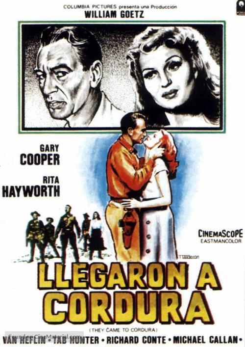 They Came to Cordura - Spanish Movie Poster