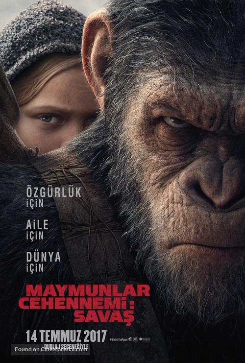 War for the Planet of the Apes - Turkish Movie Poster