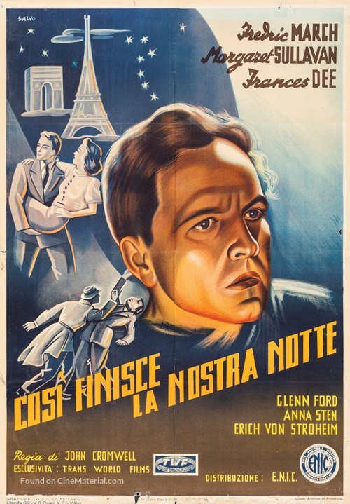 So Ends Our Night - Italian Movie Poster