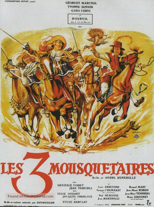 Les trois mousquetaires - French Movie Poster